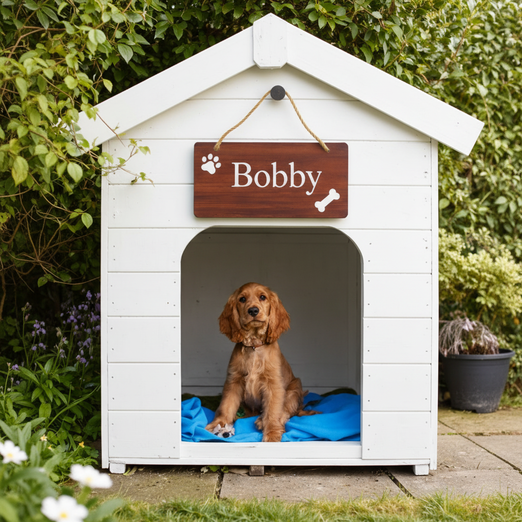 Hunde-Namensschild – Personalisiertes Schild mit dem Namen Ihres Hundes