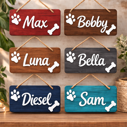 Hunde-Namensschild – Personalisiertes Schild mit dem Namen Ihres Hundes