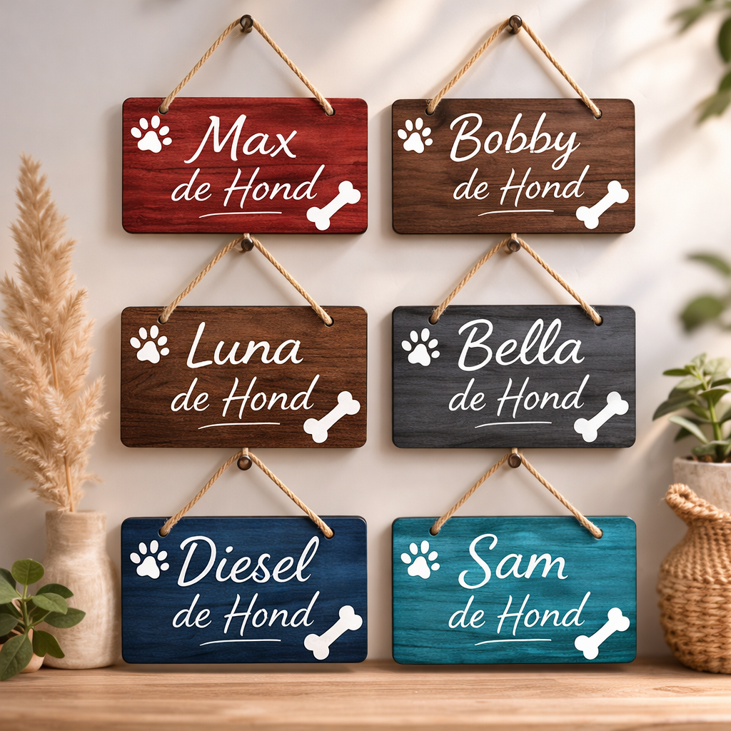 Hunde-Namensschild – Personalisiertes Schild mit dem Namen Ihres Hundes