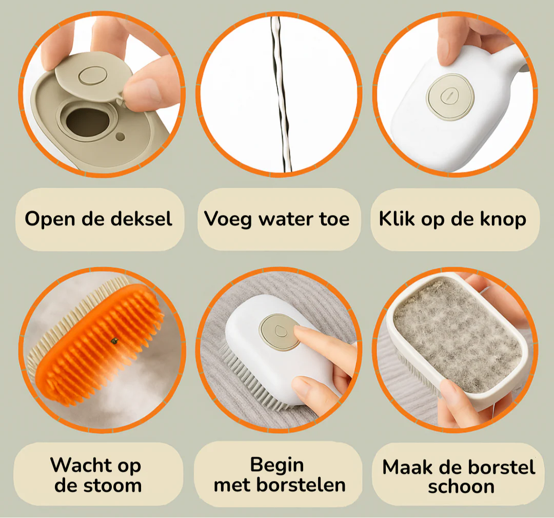 Dampfbürste für Hunde – Tiefenreinigung und Pflege in Einem