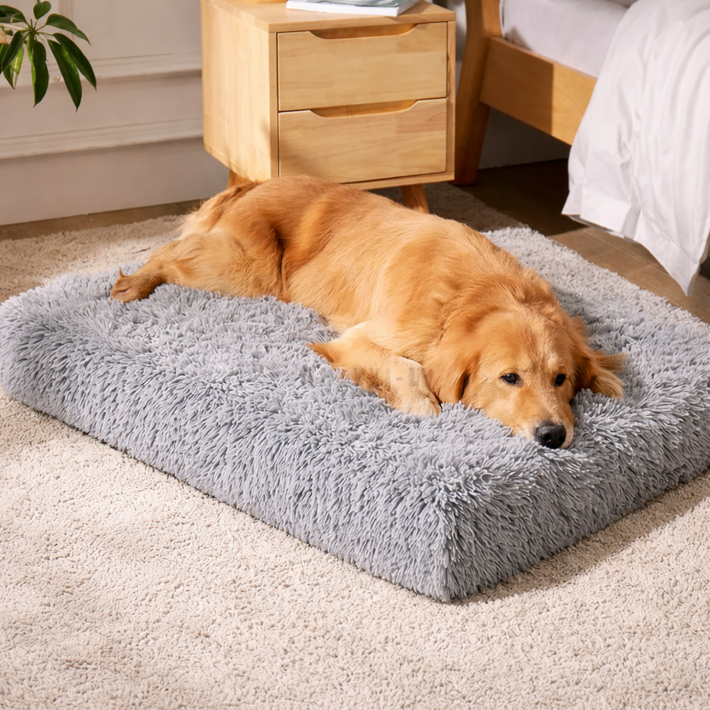 Hundebett Plüsch Anti-Rutsch – Weich, Bequem und Stabil