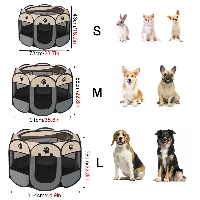 Opvouwbare Achthoekige Huisdiertent – Comfort en Bescherming voor je Hond
