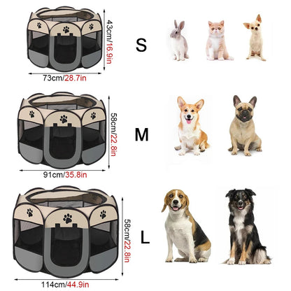 Opvouwbare Achthoekige Huisdiertent – Comfort en Bescherming voor je Hond