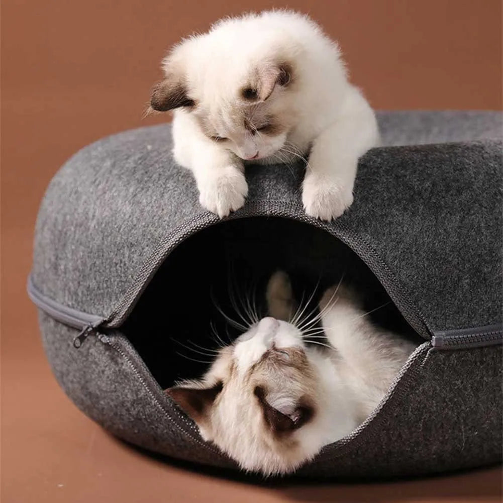 Donut Katten Tunnelbed – Speelse en Knusse Slaapplek voor Jouw Huisdier!