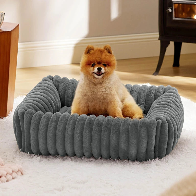 Luxe Pluche Hondenmand – Warm en Comfortabel