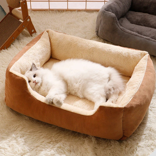Pluche Huisdierenbed – Zacht & Warme Knusse Plek voor Jouw Lieveling!