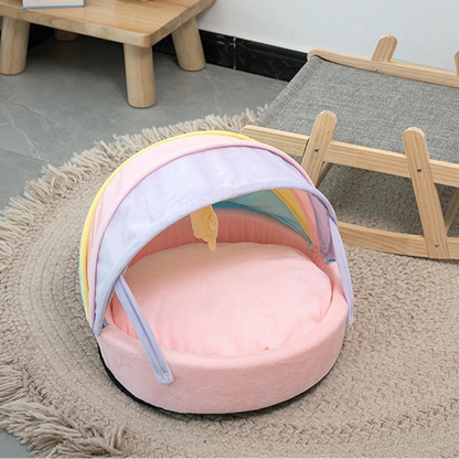 Regenboog Kattenmand – Kleurrijke &amp; Warme Slaapplek voor Jouw Viervoeter