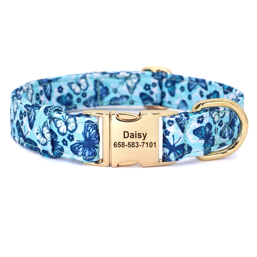 Vrolijke Gepersonaliseerde Nylon Halsband – Unieke Stijl voor je Hond