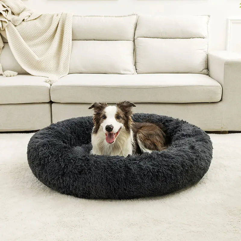 Zwart Rond Hondenbed – Knus en Comfortabel voor Jouw Hond