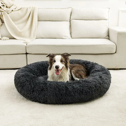Zwart Rond Hondenbed – Knus en Comfortabel voor Jouw Hond