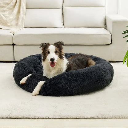 Zwart Rond Hondenbed – Knus en Comfortabel voor Jouw Hond