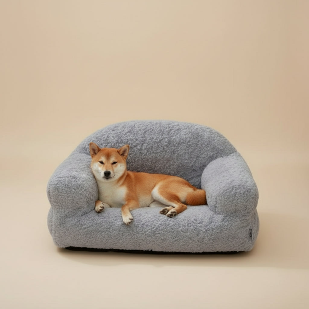 Teddy Hondenbank – Ultiem Comfort in Zachte Teddy Stof