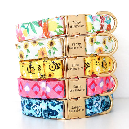 Vrolijke Gepersonaliseerde Nylon Halsband – Unieke Stijl voor je Hond