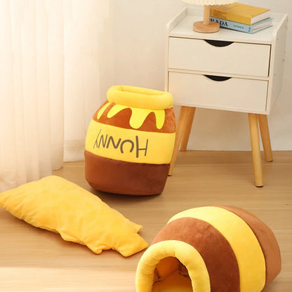 Honingpot Kattenbed – Zachte, Warme Rustplek voor Jouw Viervoeter