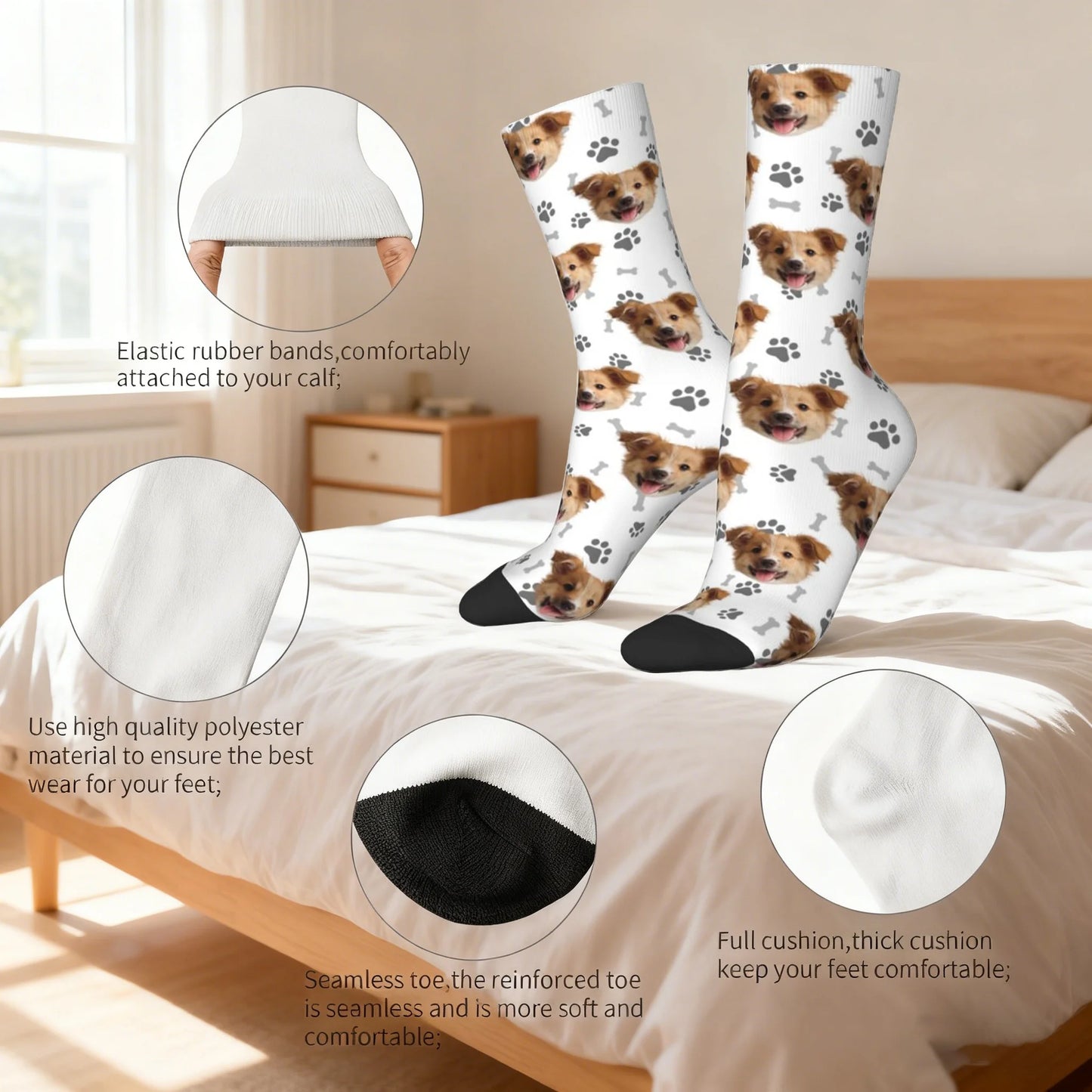 Happy-Fits Sok | Eigen foto honden sok