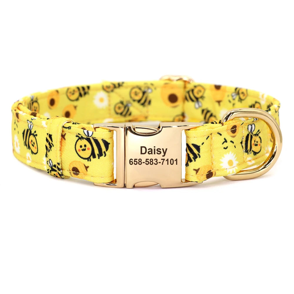 Vrolijke Gepersonaliseerde Nylon Halsband – Unieke Stijl voor je Hond
