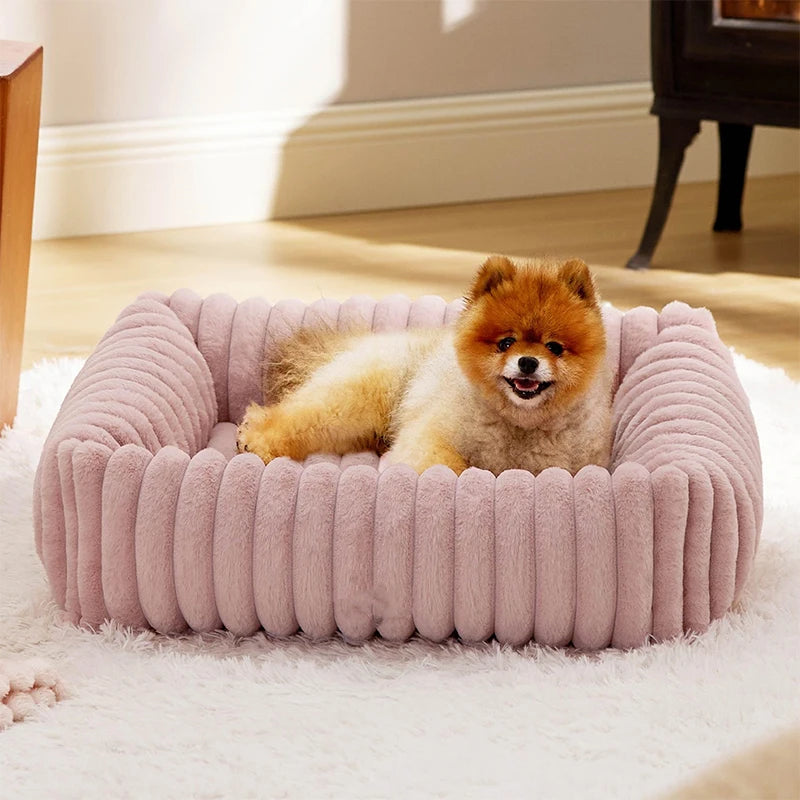 Luxe Pluche Hondenmand – Warm en Comfortabel