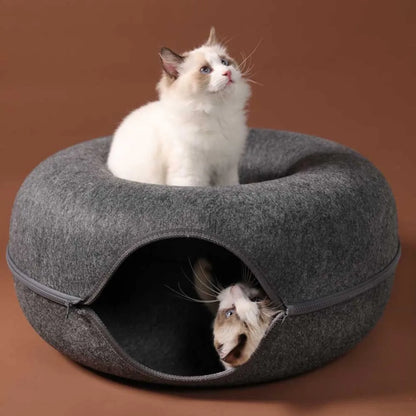 Donut Katten Tunnelbed – Speelse en Knusse Slaapplek voor Jouw Huisdier!