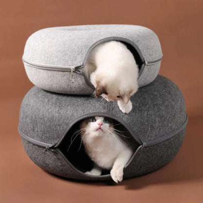 Donut Katten Tunnelbed – Speelse en Knusse Slaapplek voor Jouw Huisdier!