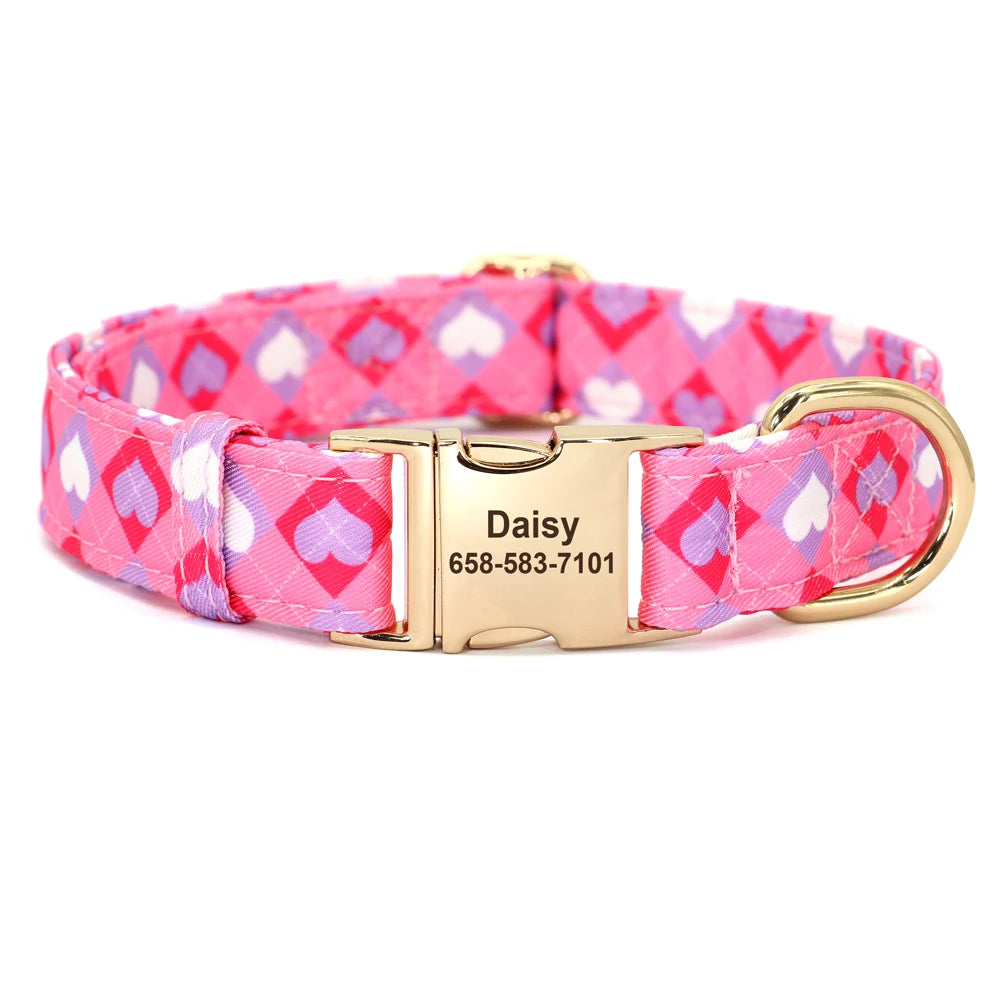 Vrolijke Gepersonaliseerde Nylon Halsband – Unieke Stijl voor je Hond