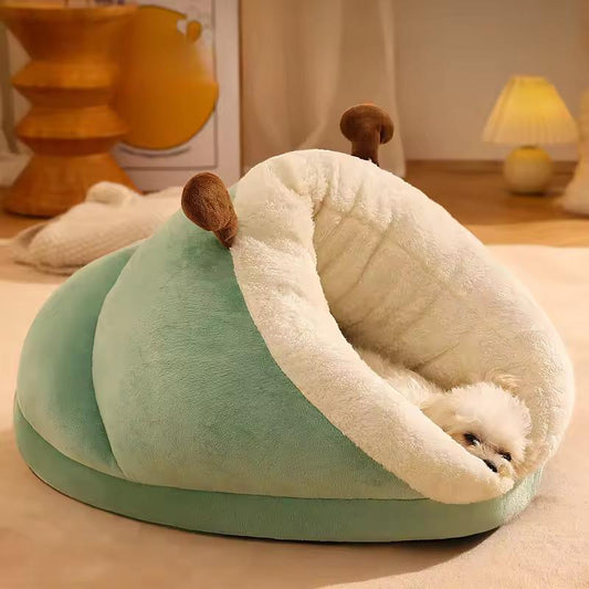 Kleines Slipper-Hundebett – warm und gemütlich