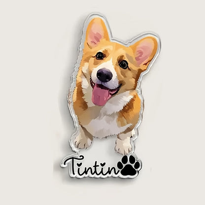 Hunde-Kühlschrankmagnet mit Foto & Namen – Personalisiert