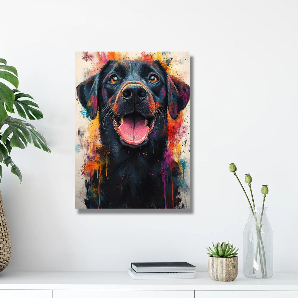Hunde-Poster mit eigenem Foto – Aquarell-Porträt Ihres Hundes
