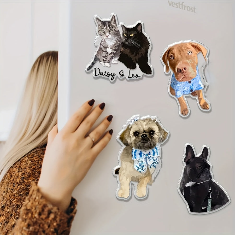 Hunde-Kühlschrankmagnet mit Foto & Namen – Personalisiert