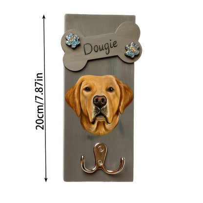 Hundegarderobe mit Foto & Namen – Personalisiertes Holzdesign
