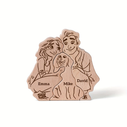 Personalisiertes Holzornament – Mit Namen von euch und eurem Hund