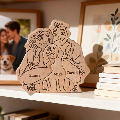 Personalisiertes Holzornament – Mit Namen von euch und eurem Hund